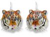 Bengal Tiger Head Cat Earrings