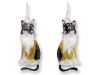Snowshoe Siamese Cat Earrings