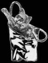Sterling Silver Kitten Shopping Up Pendant or Pin