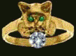 Kitten with Diamond Ring