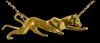 Gold Wildcat Pendant or Pin